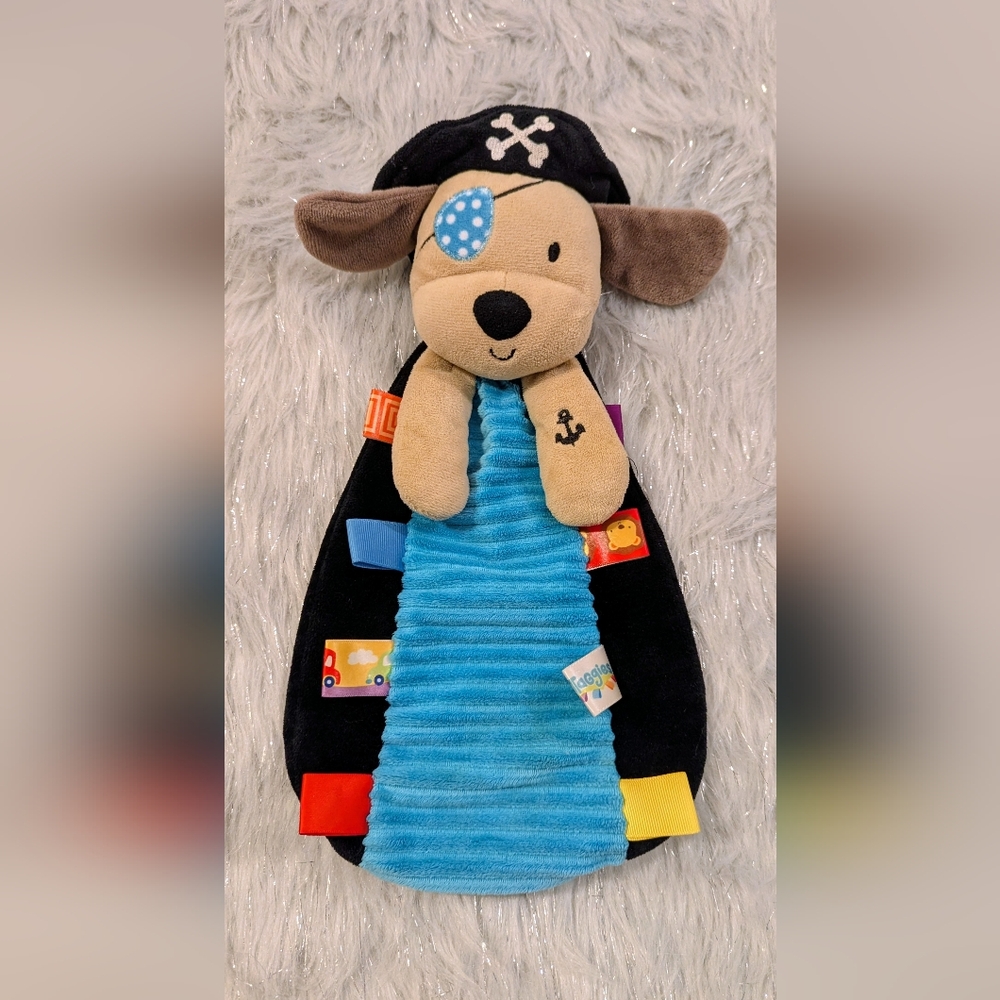 Taggies Pirate Dog Plush Security Blanket Lovey